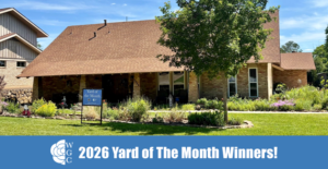 2026 Yard of the Month winning home recognized by the Wedgwood Garden Club in Fort Worth, Texas